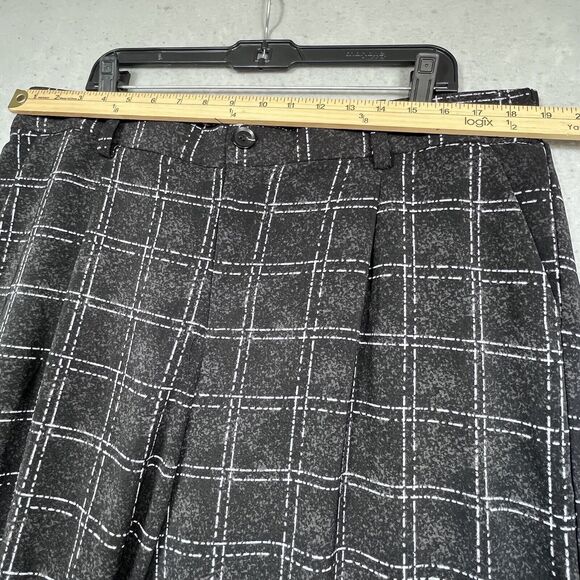 Torrid Pants Womens Size 18 Black White Plaid Flat Wide Crepe Ink Dot Pockets - Picture 5 of 10